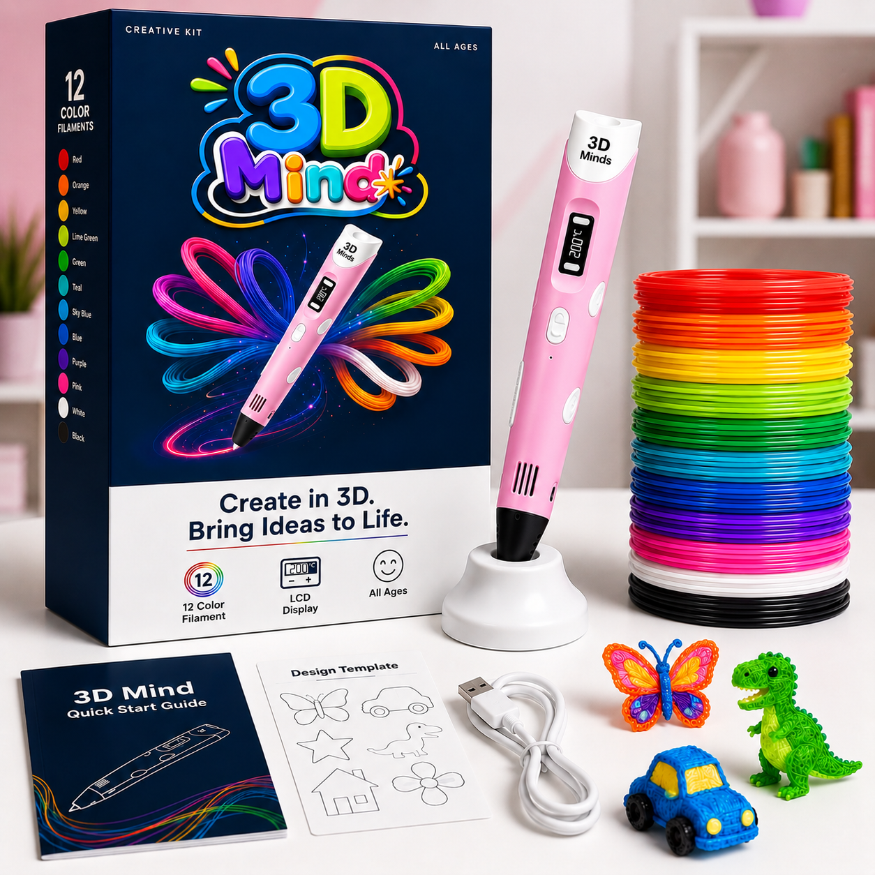 📢📢 50% OFF! ⏰ MindSpark™ 3D Printing Pen Set