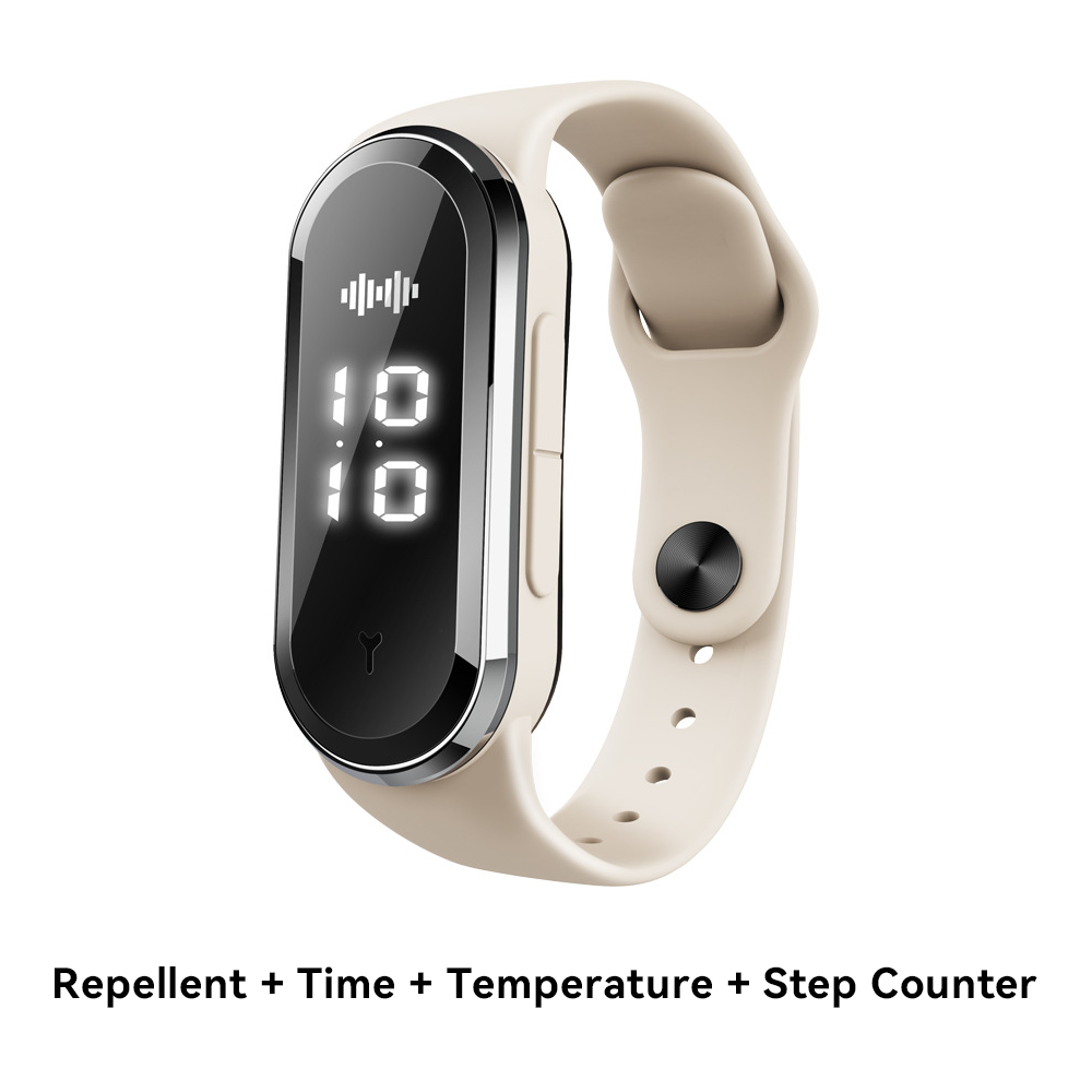 Ultrasonic Mosquito Repellent Wristband – Rechargeable, Silicone, for Outdoor & Camping