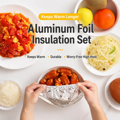 🍽️Kitchen Reusable Thermal Aluminum Foil Food Cover | Insulated Dish Fresh-Keeping Tent Can be steamed or baked