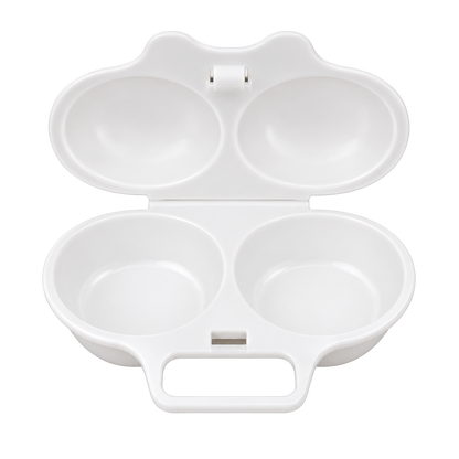🥳2026 HOT SALE🥳💞50K+ SOLD! 🥗🎁 50% OFF! Microwave Egg Poacher——Dual‑cavity, non‑stick & easy clean. Healthier than frying – stock up & save! 🏠✅✨