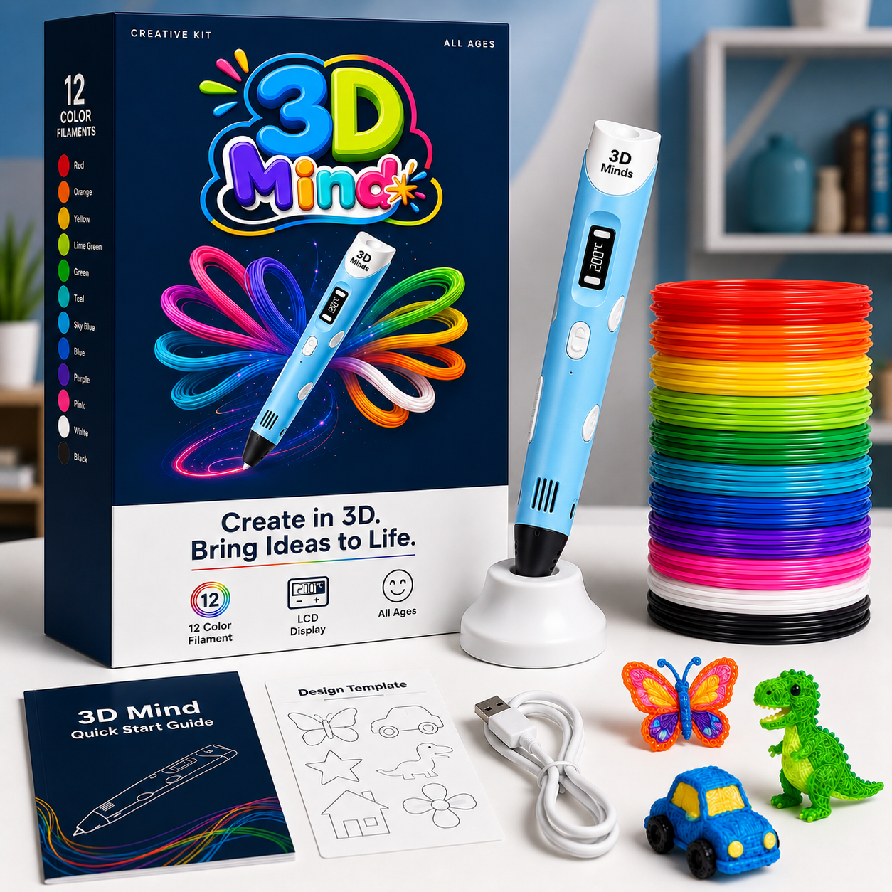 📢📢 50% OFF! ⏰ MindSpark™ 3D Printing Pen Set