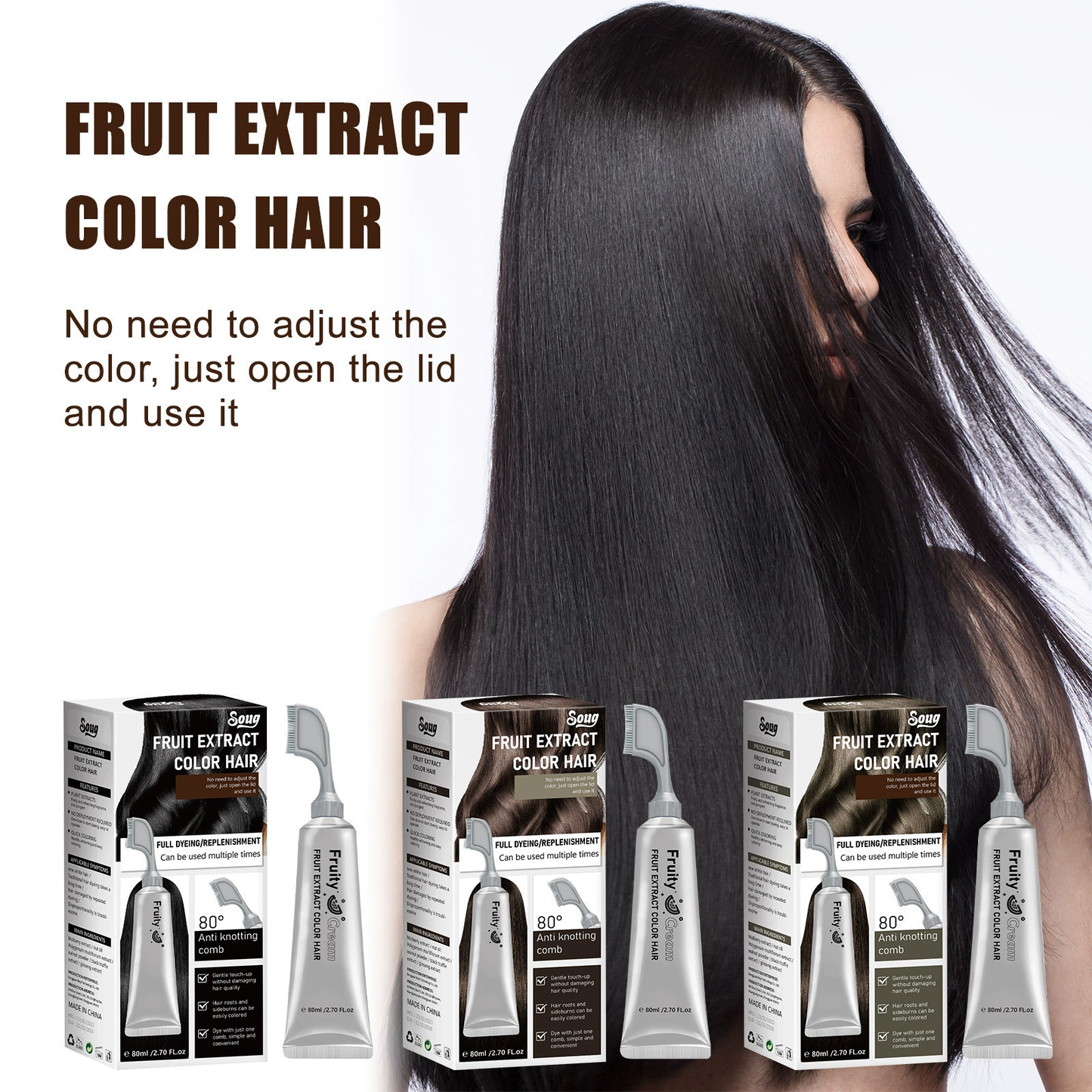 Quick-Coloring Hair Dye Comb