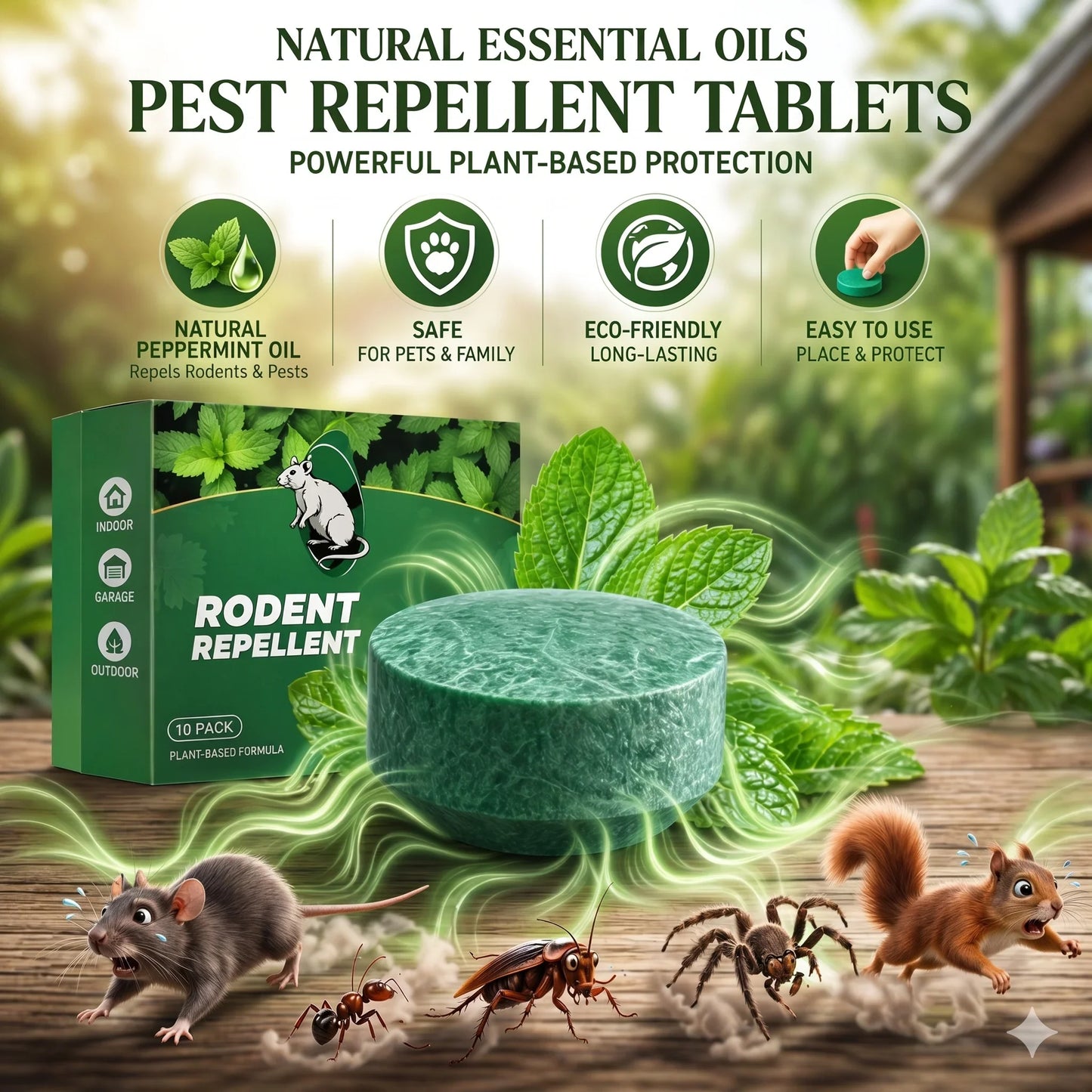 🔥LAST DAY 50% OFF🔥🌿Natural Peppermint Rodent Repellent Balls (12 Pack) 🚫Keep Rats, Mice & Pests Away Safely✅
