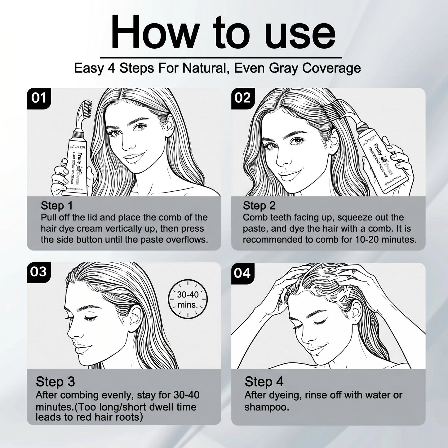 Quick-Coloring Hair Dye Comb