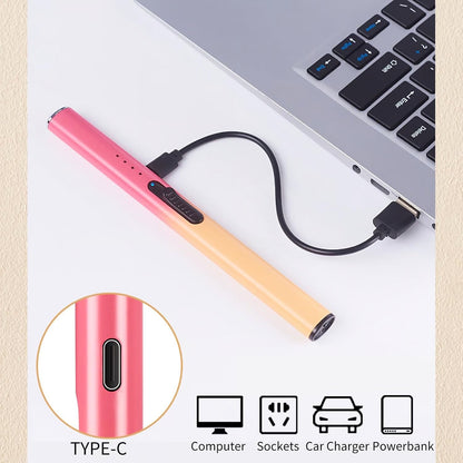 🔥Windproof Flameless Electric Lighter ✅ Suitable for home gas stove, aromatherapy, camping barbecue
