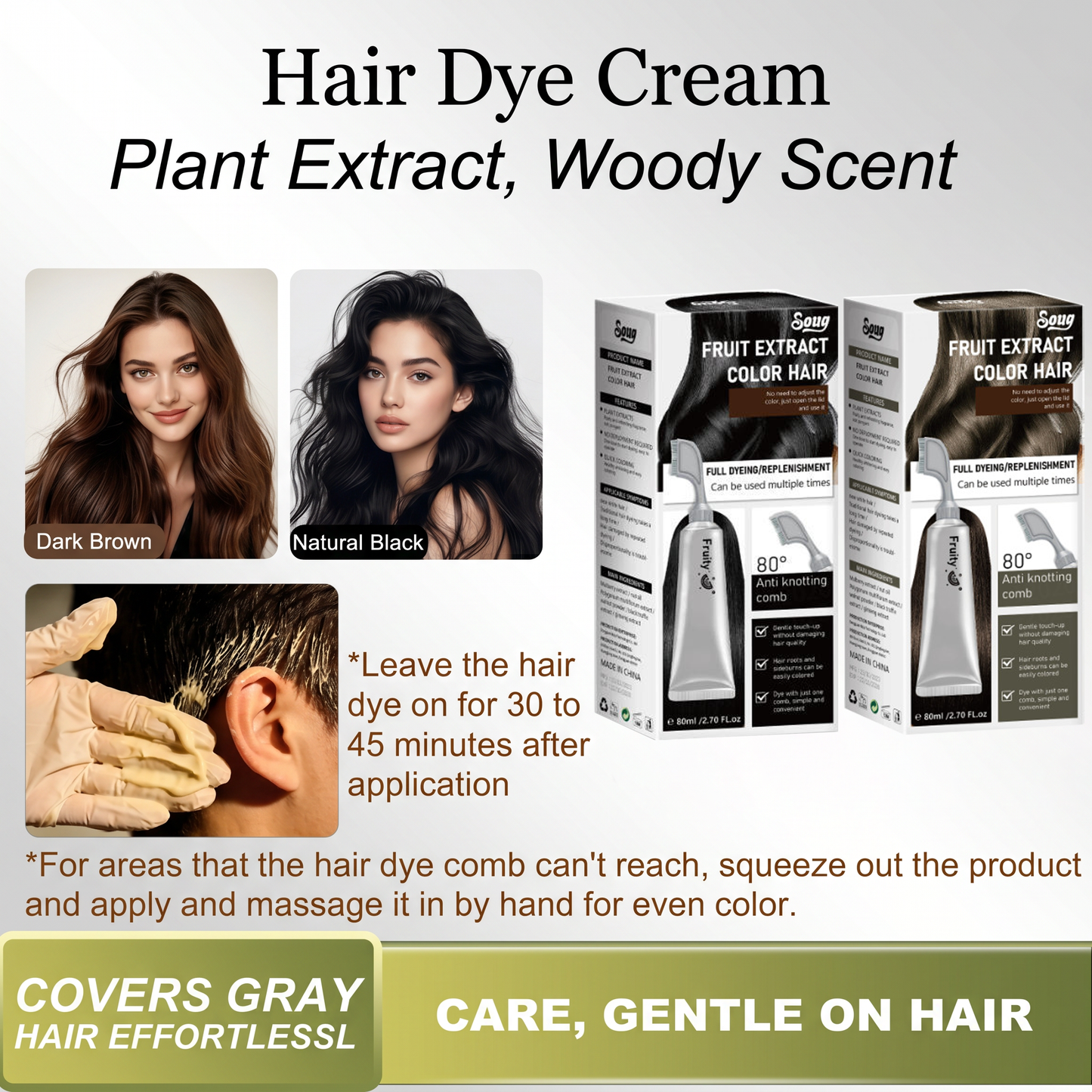 Quick-Coloring Hair Dye Comb