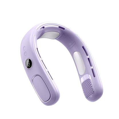 Portable Neck Fan, Hands Free Bladeless Fan, 5 Speeds, 4000 mAh Battery Operated Wearable Personal Fan, Twistable, Rechargeable