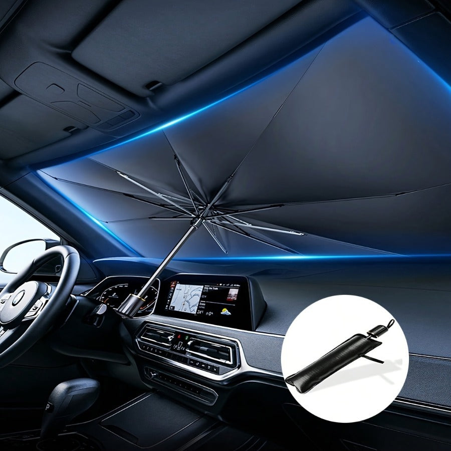 ☀️Car Sunshade – Effective Heat Insulation, UV Block & Easy Foldable Auto Windshield Protector