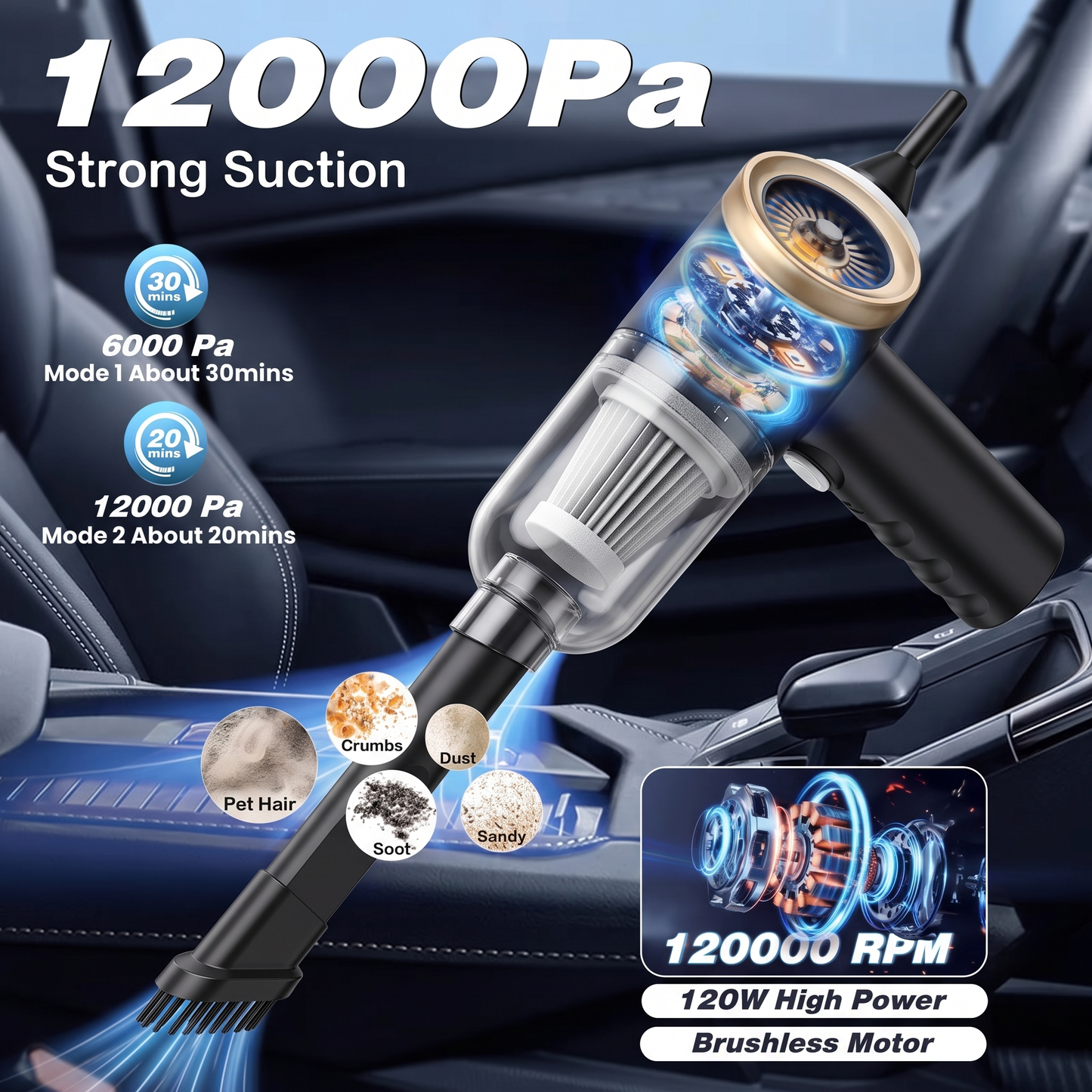 🔥Wireless Handheld Car Vacuum Cleaner