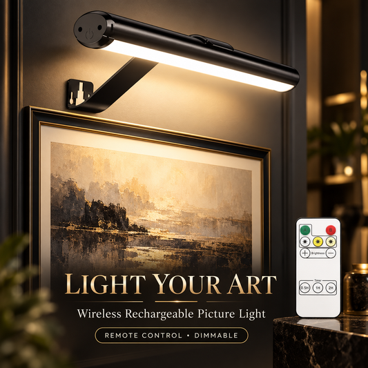 🥳2026 HOT SALE🥳💞50K+ SOLD!💡Wireless Rechargeable LED Picture Light with Remote – 3-Color Dimmable