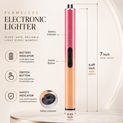 🔥Windproof Flameless Electric Lighter ✅ Suitable for home gas stove, aromatherapy, camping barbecue