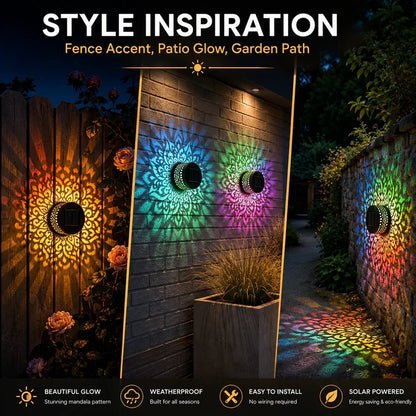 🏡𝓢𝓲𝓶𝓹𝓵𝔂𝓓𝓪𝓲𝓵𝔂® Solar Mandala Projector Outdoor Lights