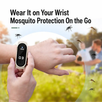 Ultrasonic Mosquito Repellent Wristband – Rechargeable, Silicone, for Outdoor & Camping