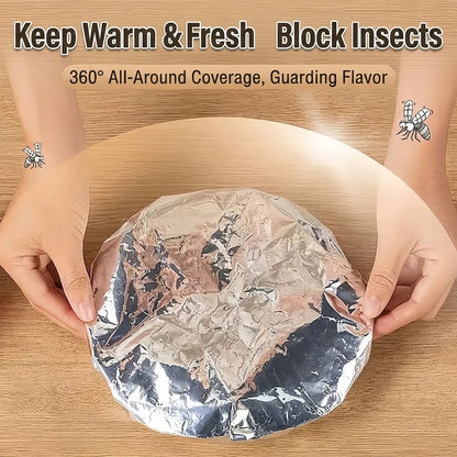 🍽️Kitchen Reusable Thermal Aluminum Foil Food Cover | Insulated Dish Fresh-Keeping Tent Can be steamed or baked