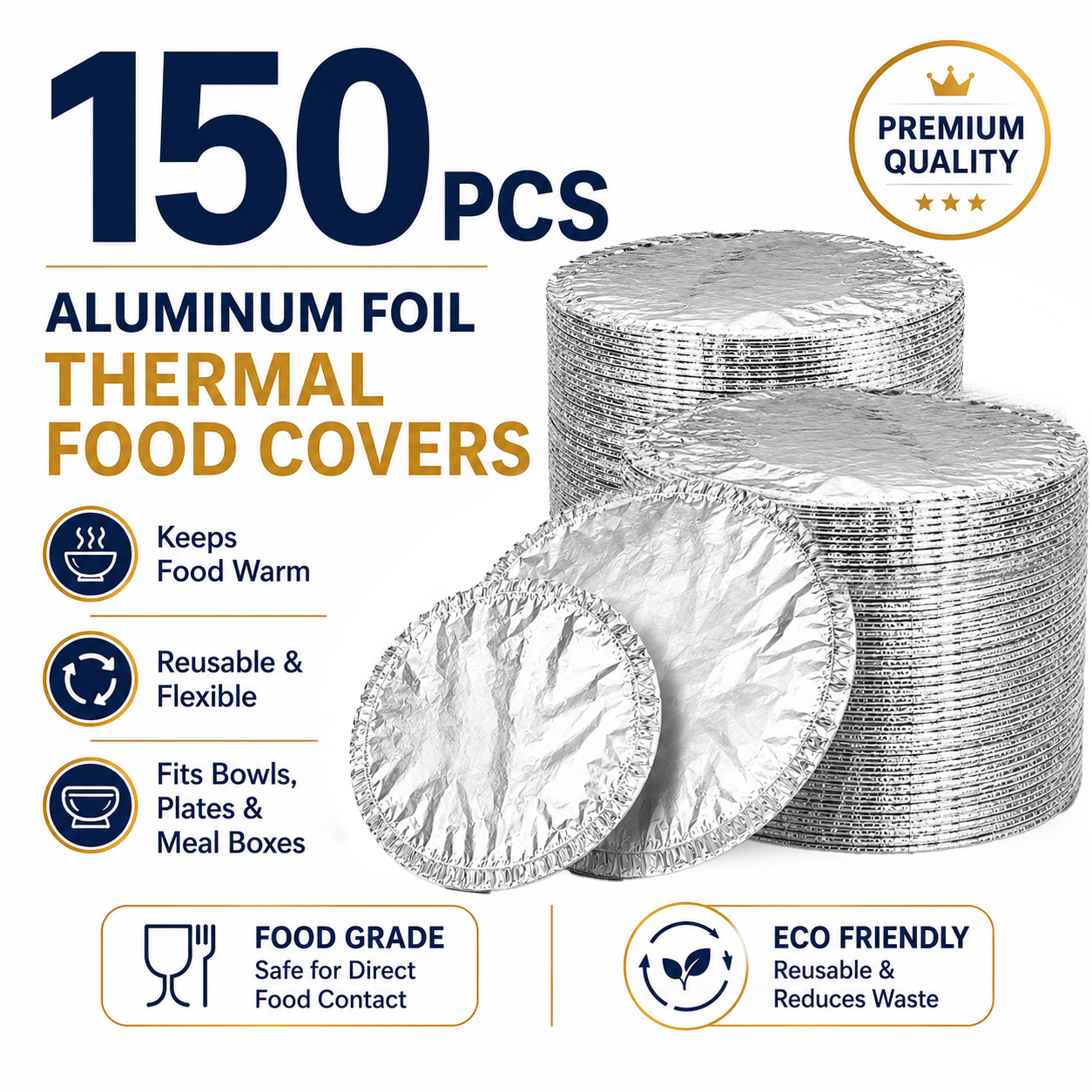 📢📢 50% OFF! ⏰【100 Pieces】 Aluminum Foil Insulating Cover