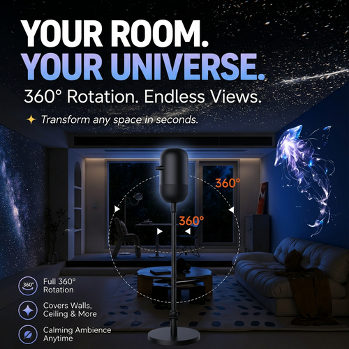SVASP™360° Flexible Star Projector & Ambient Night Light (HD Optics Series)
