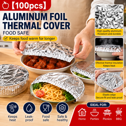 📢📢 50% OFF! ⏰【100 Pieces】 Aluminum Foil Insulating Cover