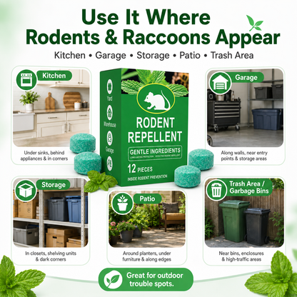 🔥LAST DAY 50% OFF🔥🌿Natural Peppermint Rodent Repellent Balls (12 Pack) 🚫Keep Rats, Mice & Pests Away Safely✅