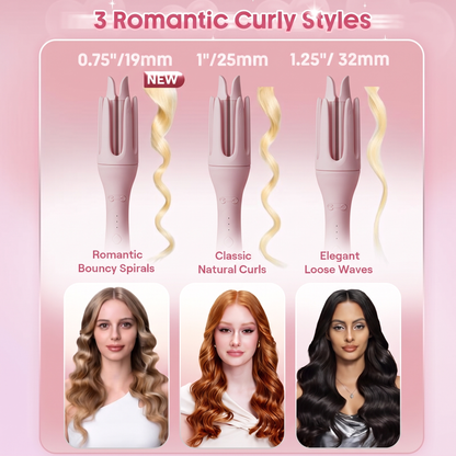 PretiHom Fully Automatic Electric Curling Stick 32mm Large Curling Tool for Comfortable Hair Care