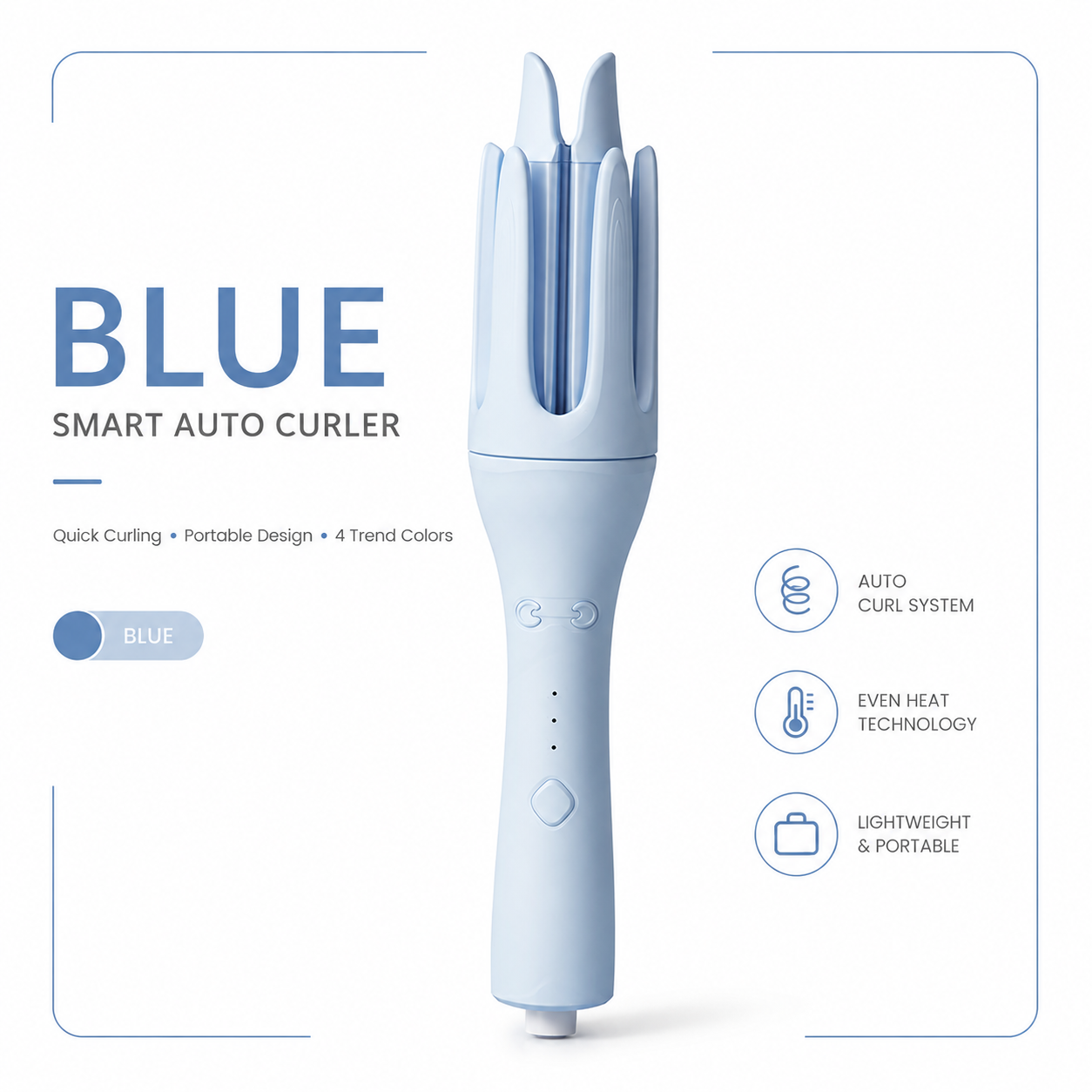 PretiHom Fully Automatic Electric Curling Stick 32mm Large Curling Tool for Comfortable Hair Care