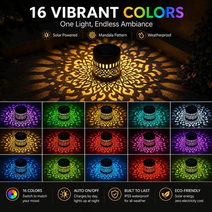 🏡𝓢𝓲𝓶𝓹𝓵𝔂𝓓𝓪𝓲𝓵𝔂® Solar Mandala Projector Outdoor Lights