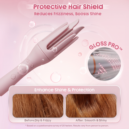 PretiHom Fully Automatic Electric Curling Stick 32mm Large Curling Tool for Comfortable Hair Care