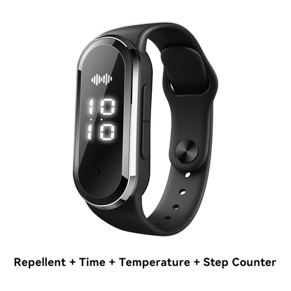 Ultrasonic Mosquito Repellent Wristband – Rechargeable, Silicone, for Outdoor & Camping
