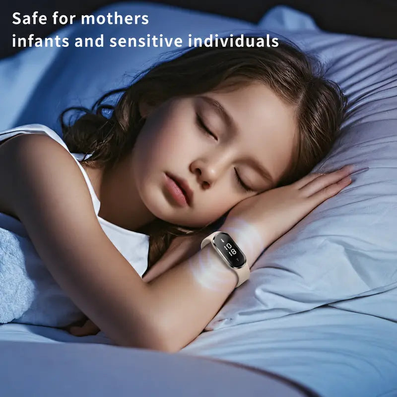 Ultrasonic Mosquito Repellent Wristband – Rechargeable, Silicone, for Outdoor & Camping