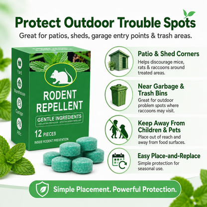 🔥LAST DAY 50% OFF🔥🌿Natural Peppermint Rodent Repellent Balls (12 Pack) 🚫Keep Rats, Mice & Pests Away Safely✅