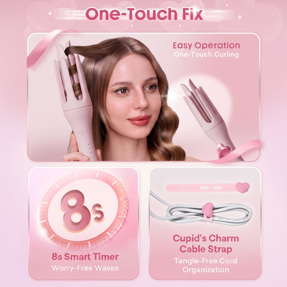PretiHom Fully Automatic Electric Curling Stick 32mm Large Curling Tool for Comfortable Hair Care