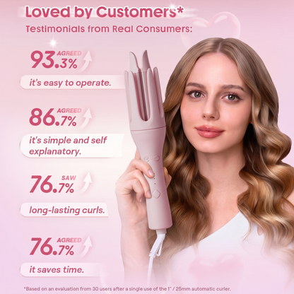 PretiHom Fully Automatic Electric Curling Stick 32mm Large Curling Tool for Comfortable Hair Care