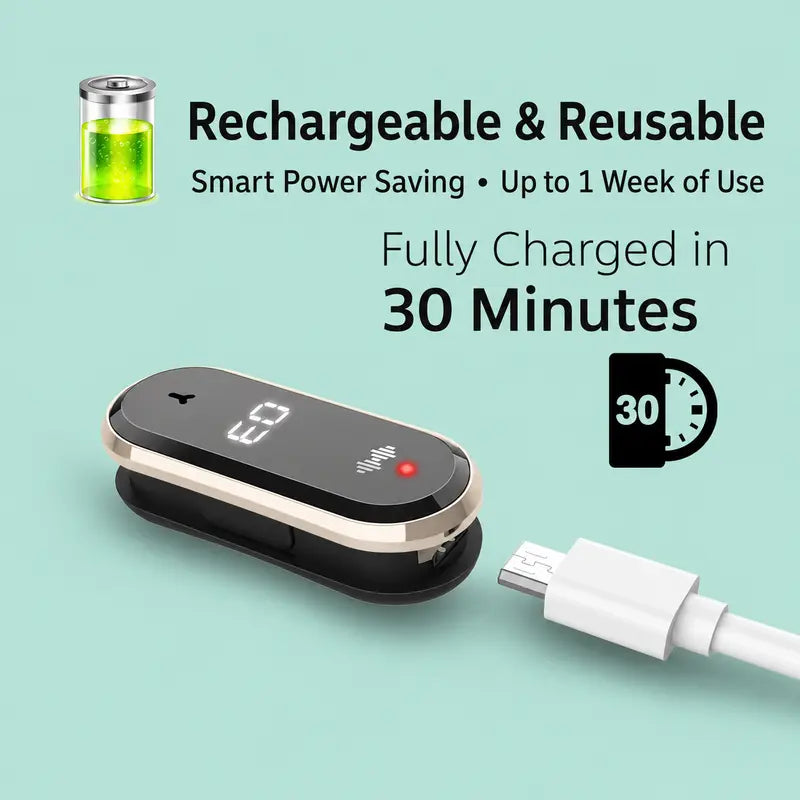 Ultrasonic Mosquito Repellent Wristband – Rechargeable, Silicone, for Outdoor & Camping