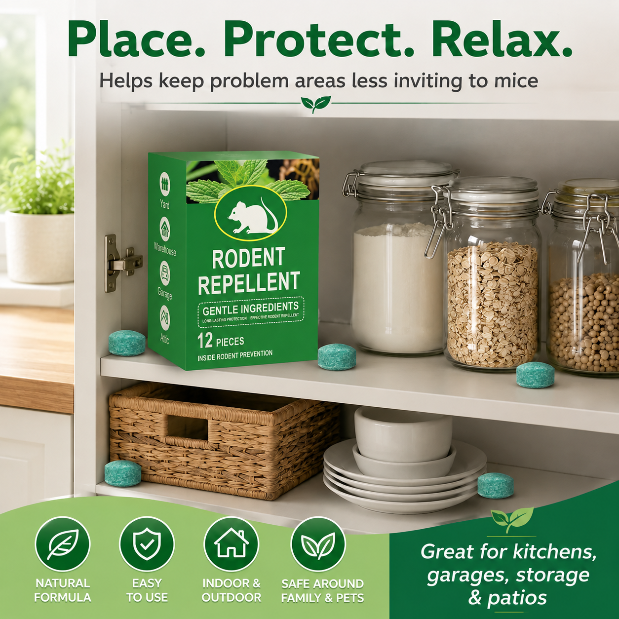 🔥LAST DAY 50% OFF🔥🌿Natural Peppermint Rodent Repellent Balls (12 Pack) 🚫Keep Rats, Mice & Pests Away Safely✅