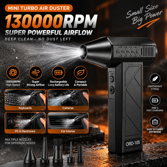 🥳2026 HOT SALE🥳💞50K+ SOLD!🔥 50% OFF! 💨 Cordless Turbo Air Duster Pro for Cars, Garages & Workspaces