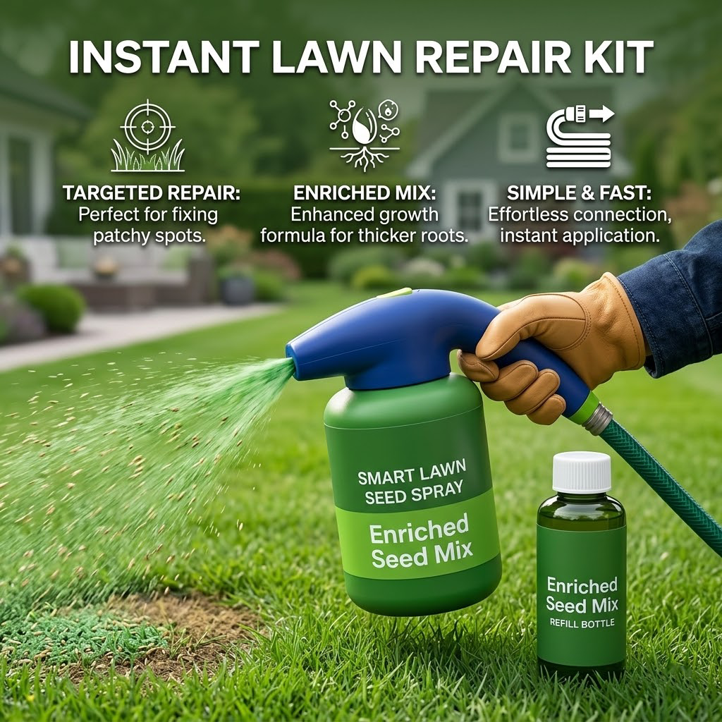 🔥Over 100,000 Boxes sold🔥Hydro Seeding Lawn Solution(Get a Thicker,Greener Lawn in Just a few Days)