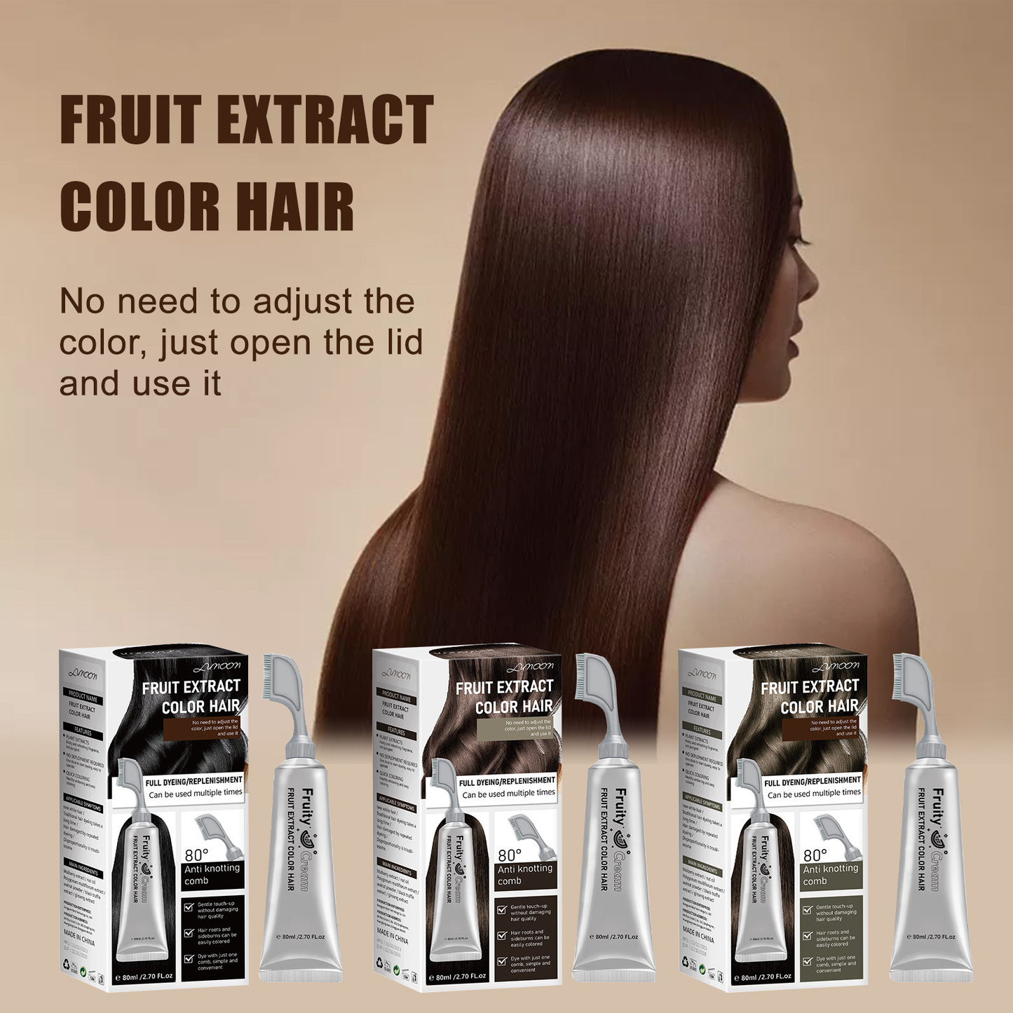 Quick-Coloring Hair Dye Comb
