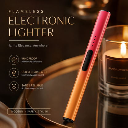 🔥Windproof Flameless Electric Lighter ✅ Suitable for home gas stove, aromatherapy, camping barbecue