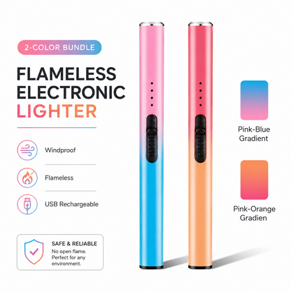 🔥Windproof Flameless Electric Lighter ✅ Suitable for home gas stove, aromatherapy, camping barbecue