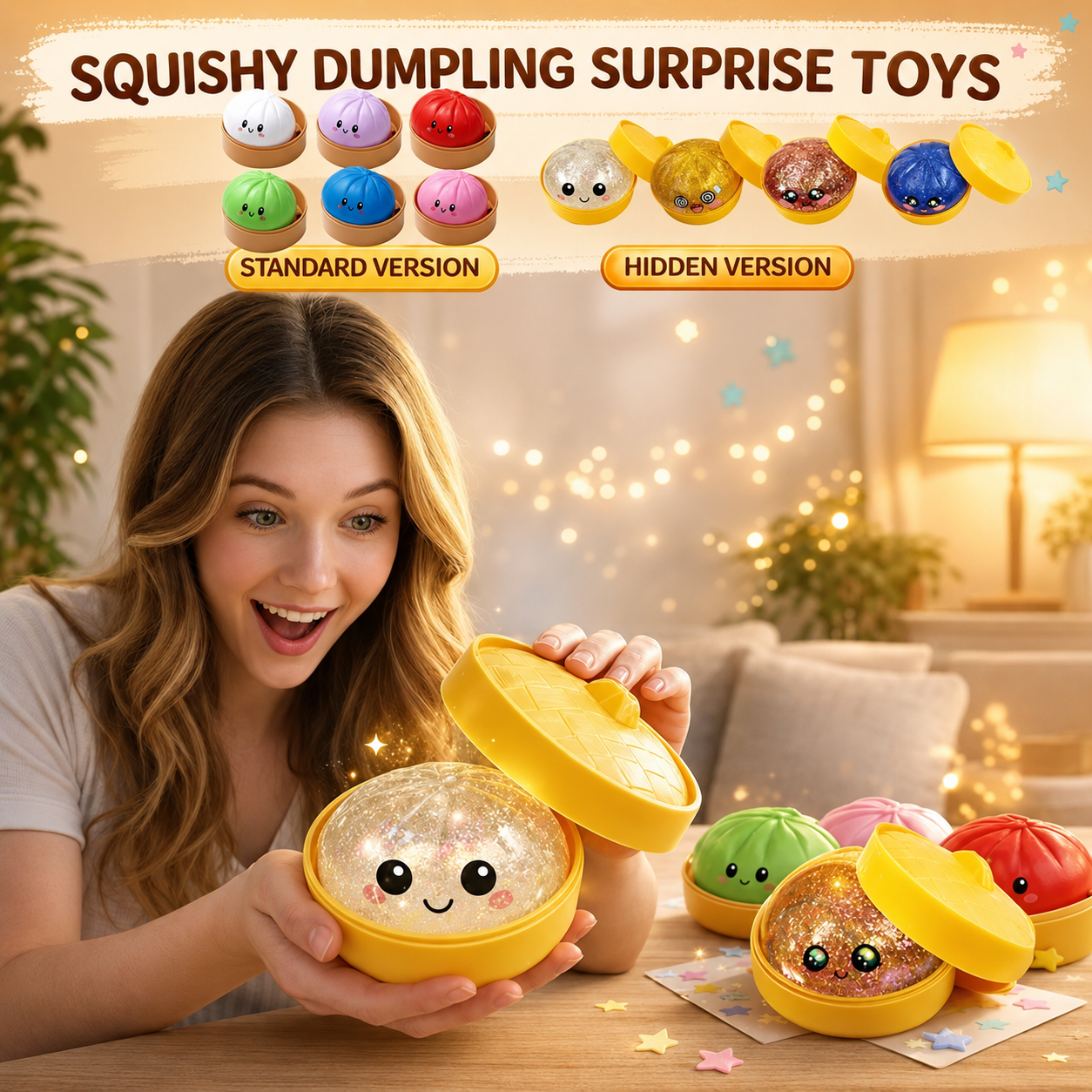 😋12PCS Cute Big Bun Squishy Toys – Super Soft Stress Relief Fidget Set 🍞✨