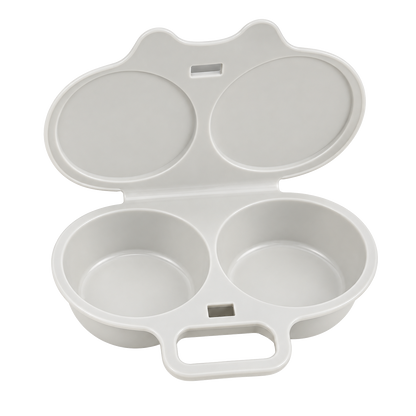 🥳2026 HOT SALE🥳💞50K+ SOLD! 🥗🎁 50% OFF! Microwave Egg Poacher——Dual‑cavity, non‑stick & easy clean. Healthier than frying – stock up & save! 🏠✅✨