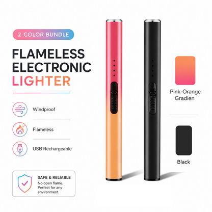 🔥Windproof Flameless Electric Lighter ✅ Suitable for home gas stove, aromatherapy, camping barbecue