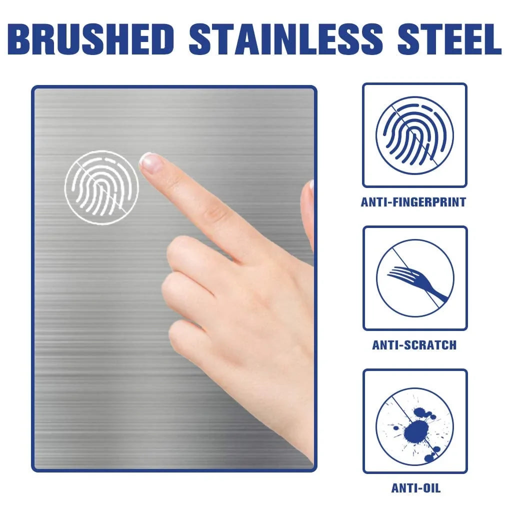 13 Gallon Stainless Steel Touchless Kitchen Trash Can with Motion Sensor for Indoor Use(Silver)