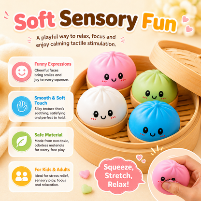 😋12PCS Cute Big Bun Squishy Toys – Super Soft Stress Relief Fidget Set 🍞✨