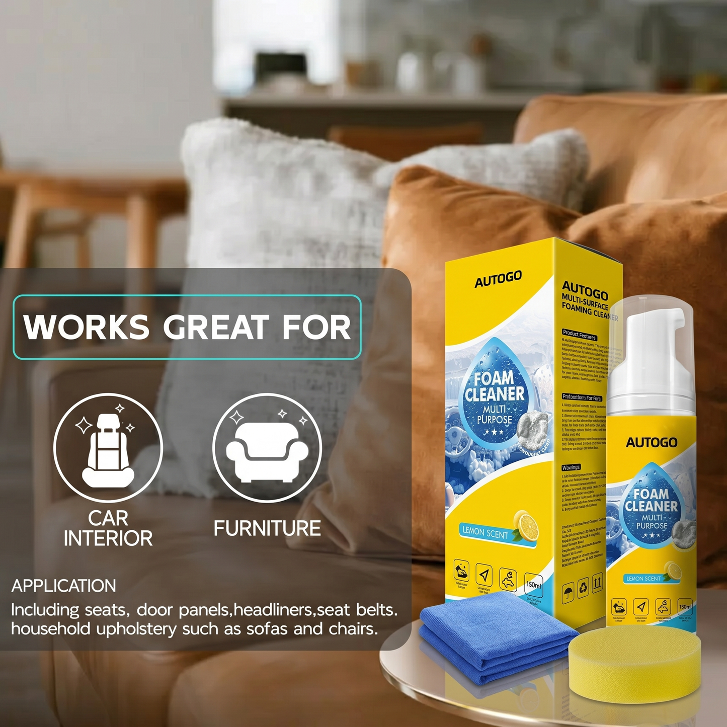 ⚡Limited Stock!!!🔥Last Day 60% OFF🔥 Foam No-Rinse Cleaner — Spray, Wipe & Done