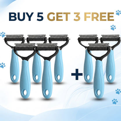 Dual-Sided Pet Grooming Comb – Painless Dematting & Shed Reduction
