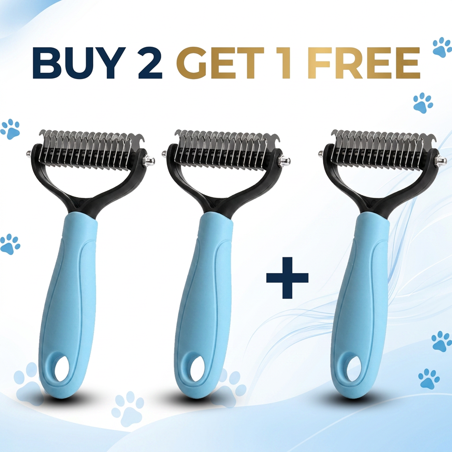 Dual-Sided Pet Grooming Comb – Painless Dematting & Shed Reduction