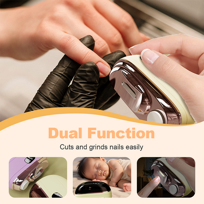🔥2-in-1 Smart Electric Nail Trimmer & Polisher for All Ages 👨‍👩‍👧‍👦 💅