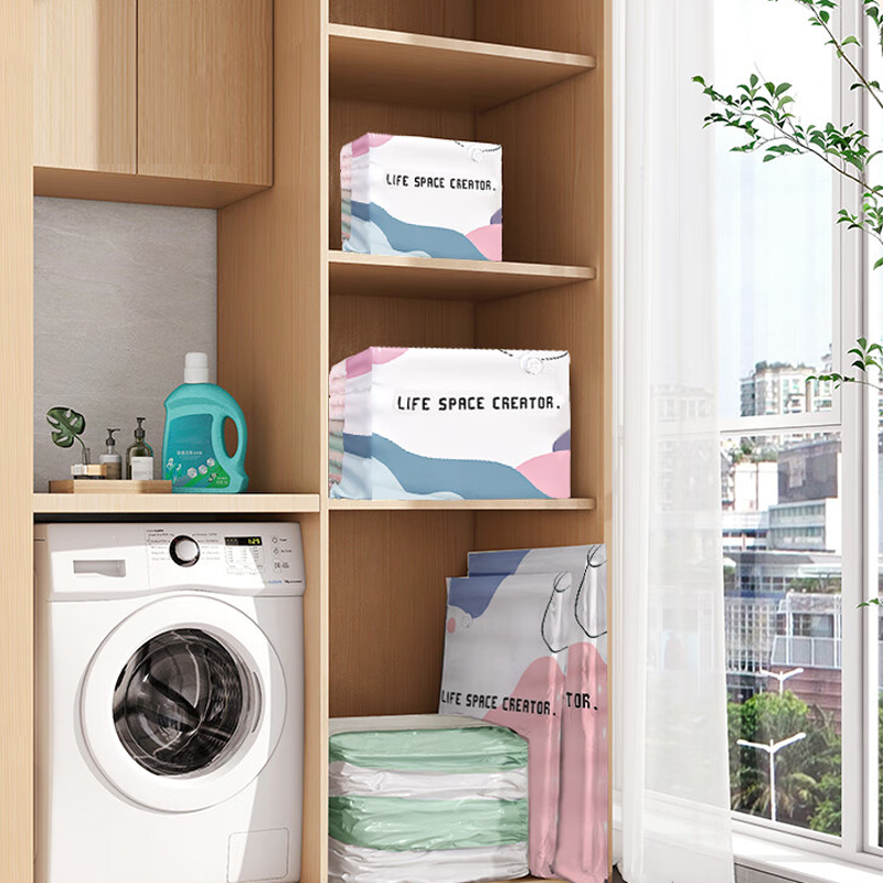 🛏️No-Pump Vacuum Bags – Save 80% Space, Keep Clothes Dry & Dust-Free, for Bedding & Gear