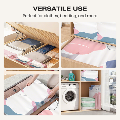 🛏️No-Pump Vacuum Bags – Save 80% Space, Keep Clothes Dry & Dust-Free, for Bedding & Gear