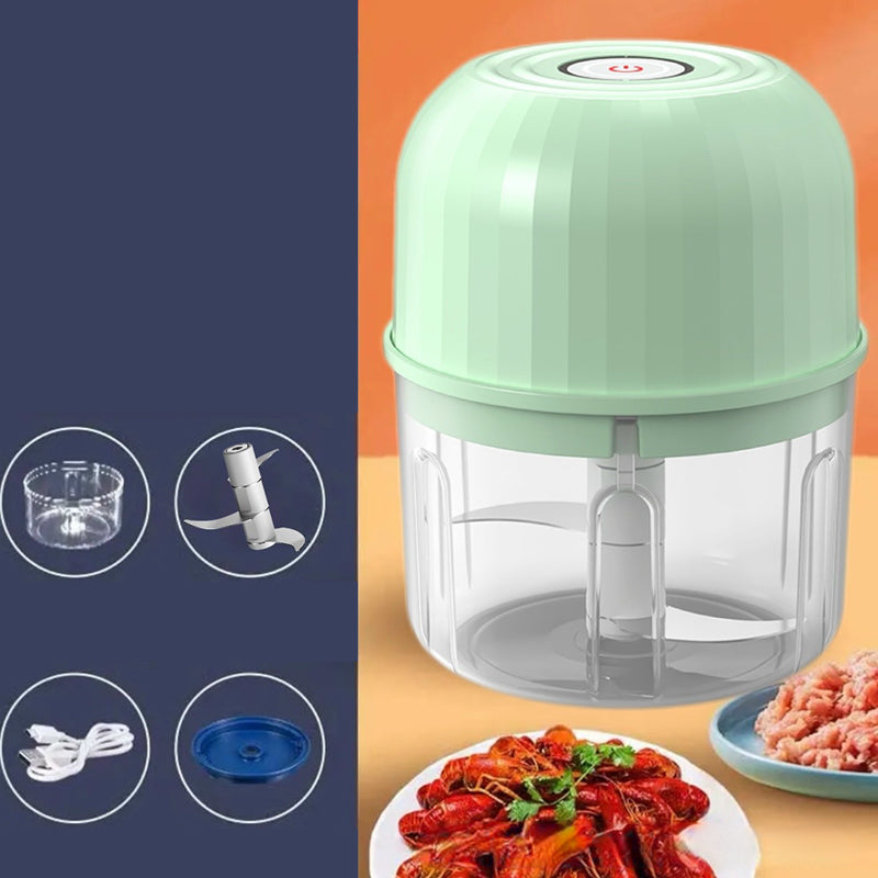 👶🥕🍎 50% OFF! Electric Mini Chopper with 3 Sharp Blades – Grind, Mince, Puree – Stainless Steel, Easy Clean